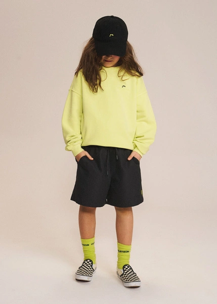 Дитячий світшот Coalition CLTN K CREWNECK – лаймовий