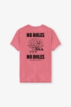 Kaotiko Футболка No Roles No Rules Washed Pink