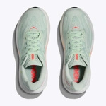 HOKA Clifton 10 жіночі кросівки для бігу Sea Glass / Neon Flame