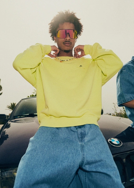 Чоловічий світшот Coalition CLTN CREWNECK – лаймовий