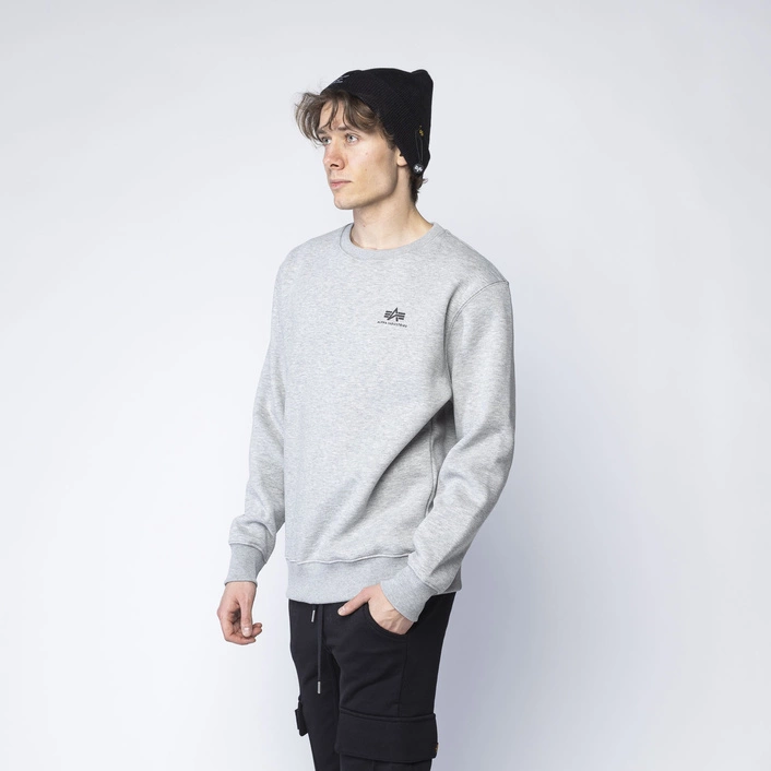 Alpha Industries Basic Sweater Small Logo grey Heather