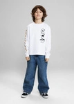 Дитячий лонгслів Coalition CLTN SK8 K LG – білий