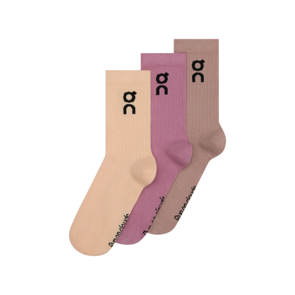 On Шкарпетки Logo Sock High 3P Sherbet/Rhodonite 2UF10314952