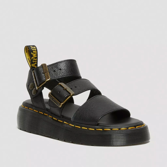 Dr. Martens сандалі на платформі Gryphon Quad чорні жіночі 25720001