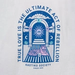 Kaotiko M/C WASHED TRUE LOVE WHITE T-SHIRT