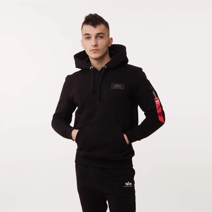 Alpha Industries Back Print Hoody Black