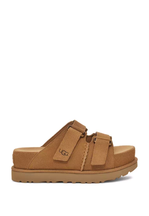 UGG W GOLDENSTAR HI SLIDE CHESTNUT