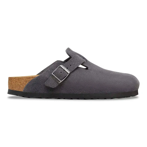 Birkenstock Boston Suede Leather Charcoal 1031678 (Вузькі)
