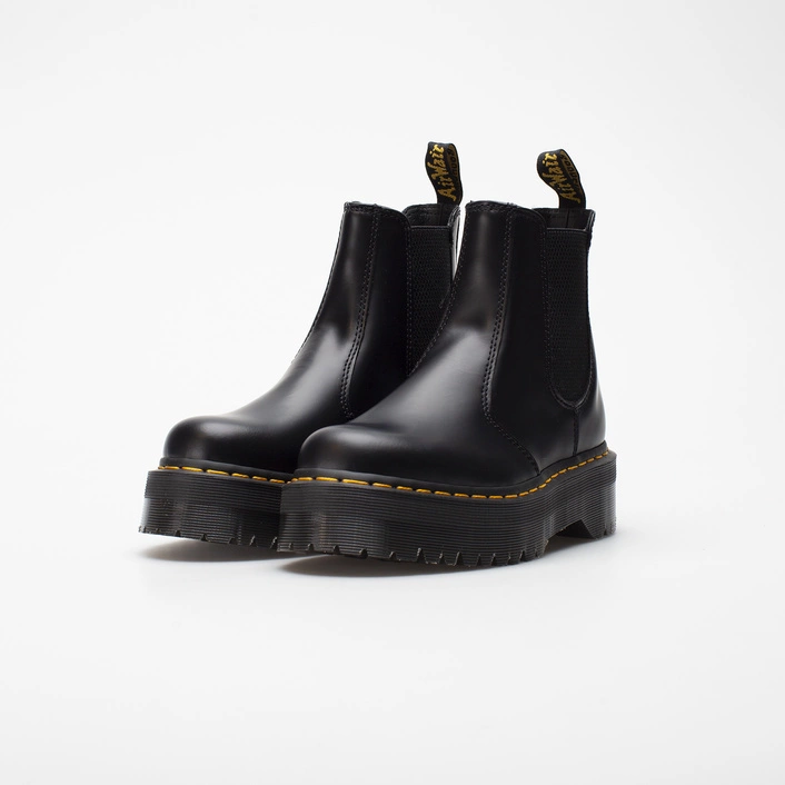 Dr. Martens челсі на платформі 2976 Quad Polished Smooth чорні 24687001