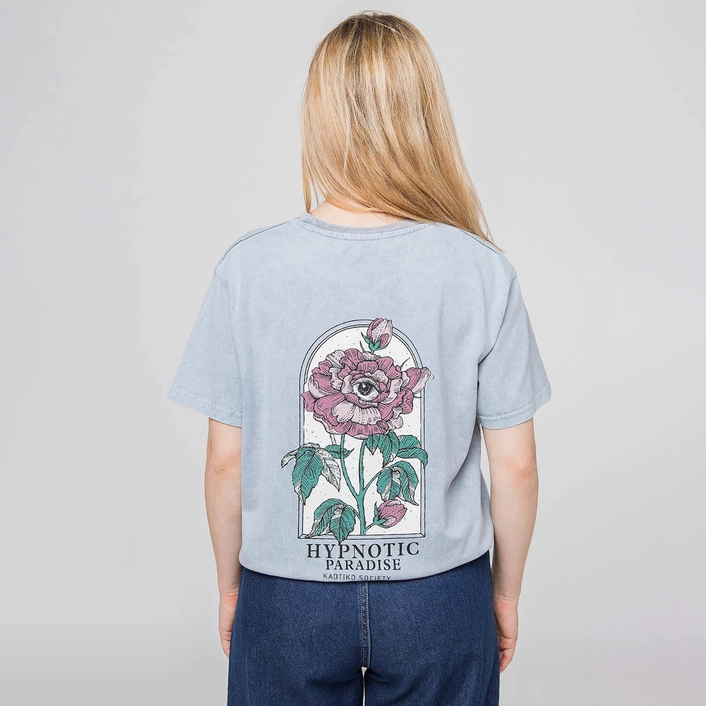 Kaotiko M/C WASHED HYPNOTIC GARDEN TEE