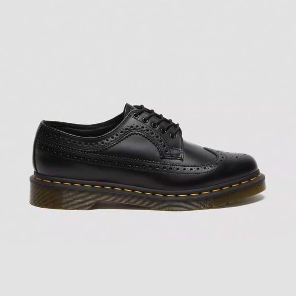Dr. Martens туфлі-броги 3989 Yellow Stitch Smooth чорні чоловічі 22210001
