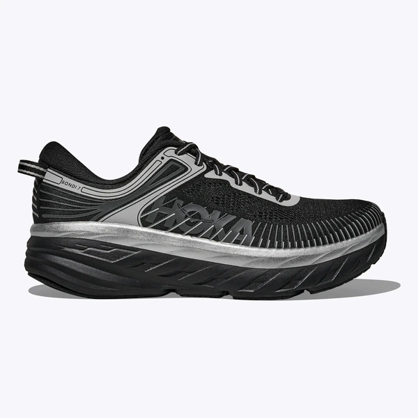 HOKA Bondi 7 чоловічі кросівки для бігу Black / Stardust