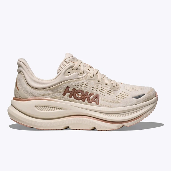 HOKA Bondi 9 жіночі кросівки для бігу Oat Milk / Rose Gold