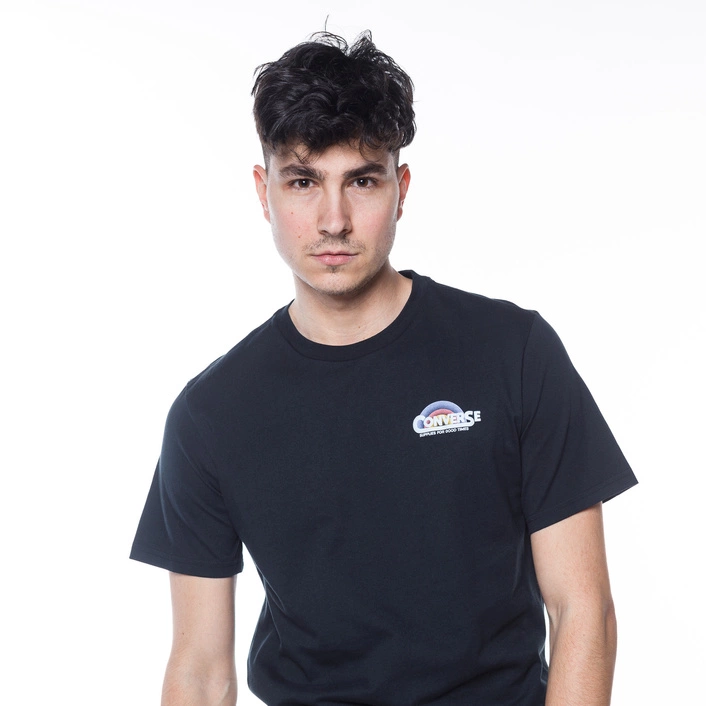 Converse CLASSIC SCRIPT T-SHIRT BLACK