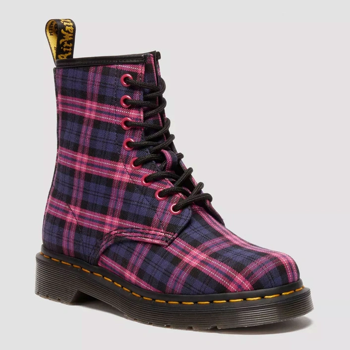 Dr. Martens жіночі черевики 1460 Tartan фіолетово-рожеві 41969650