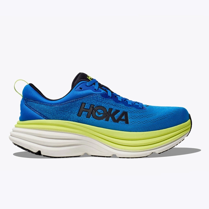 HOKA MEN'S BONDI 8 ELECTRIC COBALT/LETTUCE 1123202.-ELT