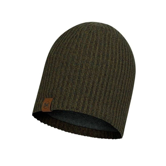 Buff Knitted & Fleece Hat Lyne BARK