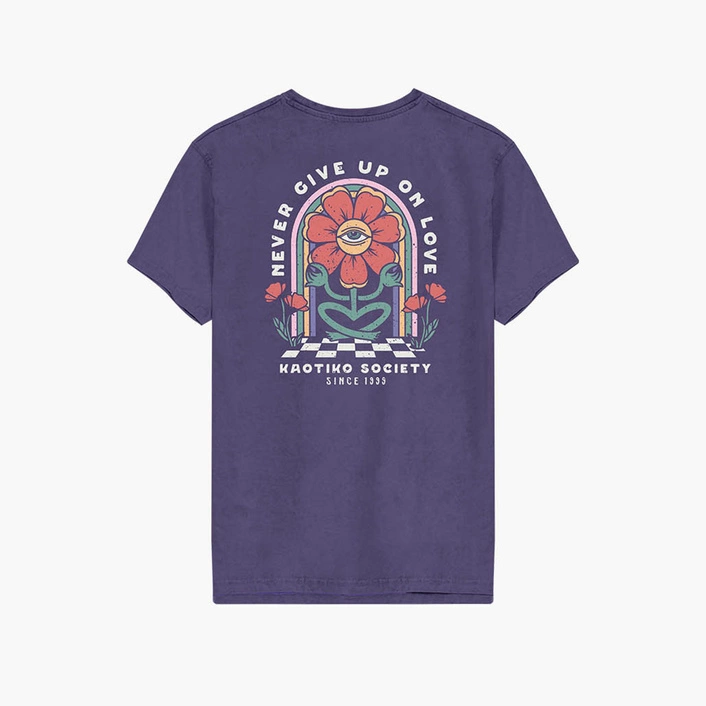 Kaotiko Washed Flower Eye T-shirt