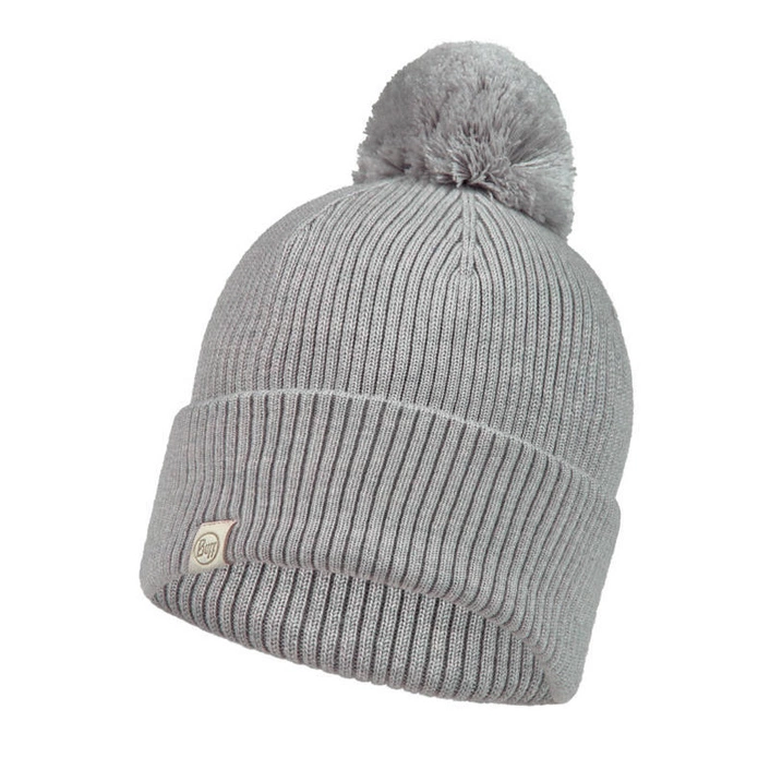 Buff Knitted Hat Merino Wool TIM LIGHT GREY