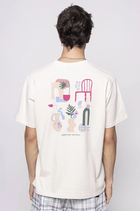 Kaotiko Marrakech Organic Cotton Ivory T-shirt