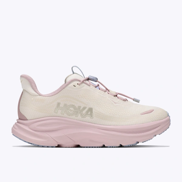 HOKA Clifton 11 GLM GORE-TEX жіночі водонепроникні кросівки для бігу Alabaster/Pink Opal