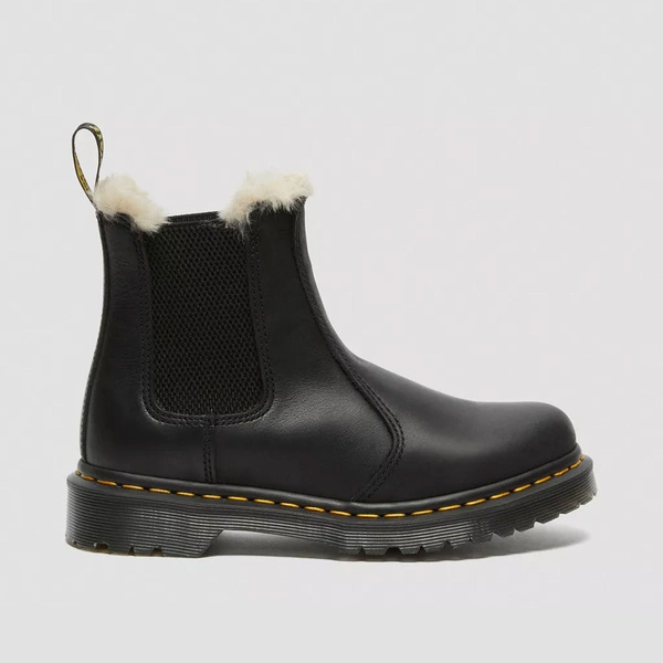 DR MARTENS 2976 Leonore Faux Fur Lined Burnished Chelsea Boots