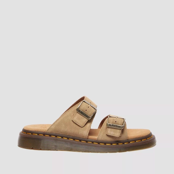 Dr. Martens шльопанці Josef замшеві світло-коричневі 41083200