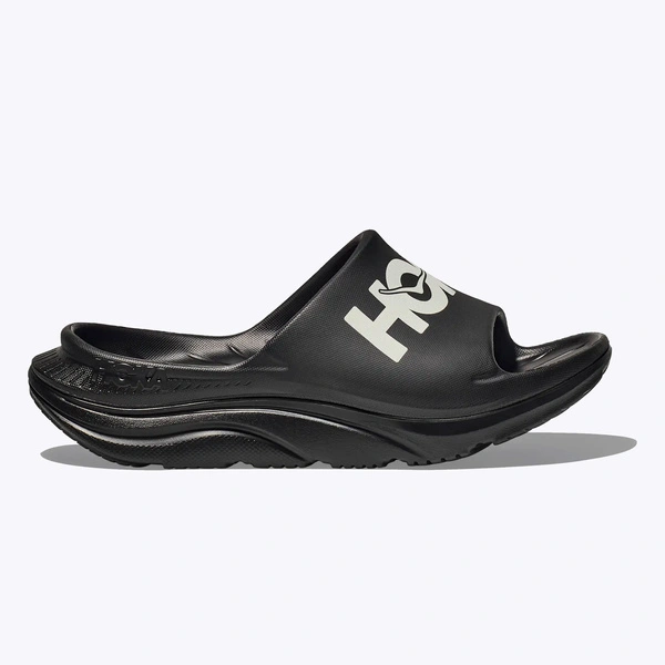 HOKA Ora Athletic Slide унісекс шльопанці для відновлення Black / White