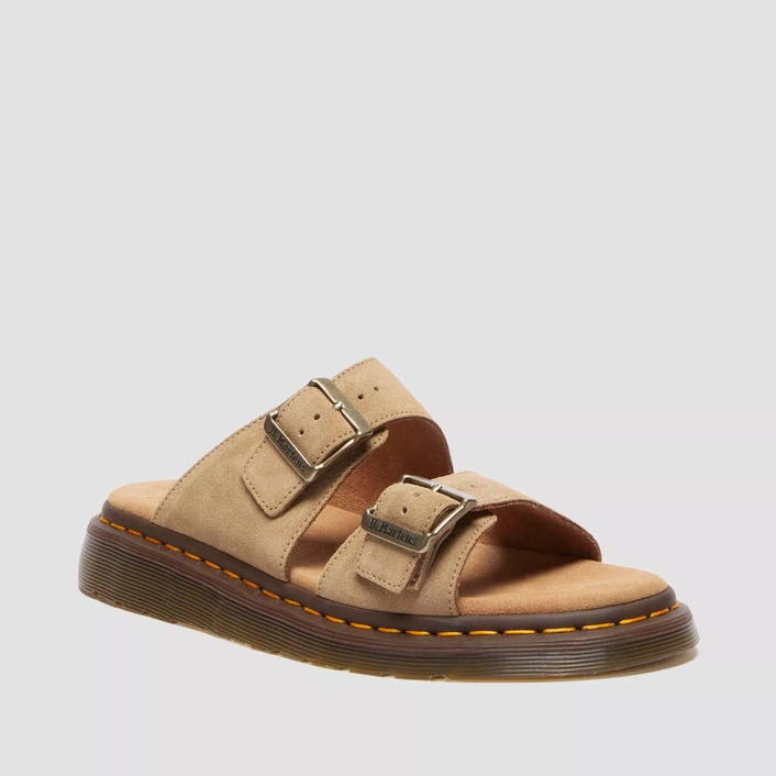 Dr. Martens шльопанці Josef замшеві світло-коричневі 41083200