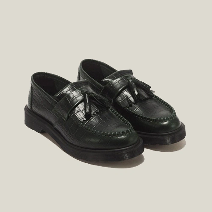 Dr. Martens лофери з китицями Adrian Croc темно-зелені 43188300