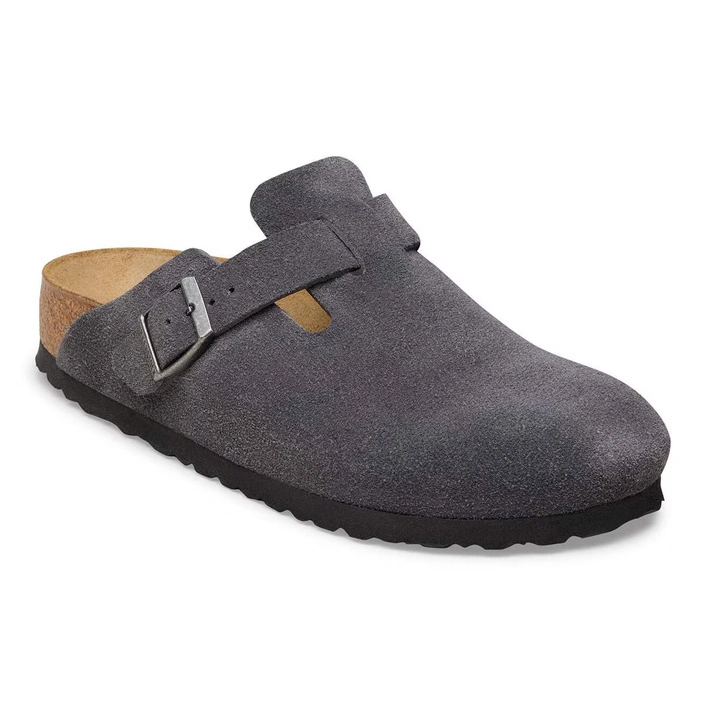 Birkenstock Boston Suede Leather Charcoal 1031678 (Вузькі)