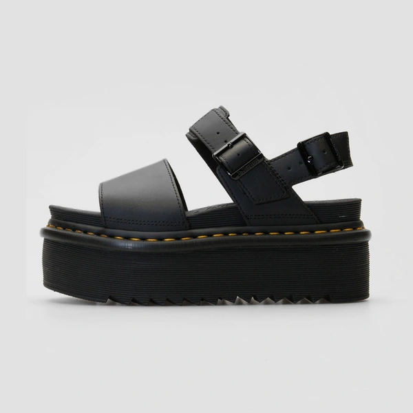 Dr. Martens сандалі на платформі Voss Quad чорні жіночі 26725001