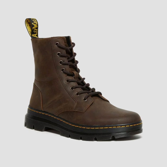 Dr. Martens черевики Combs Crazy Horse темно-коричневі 26006207