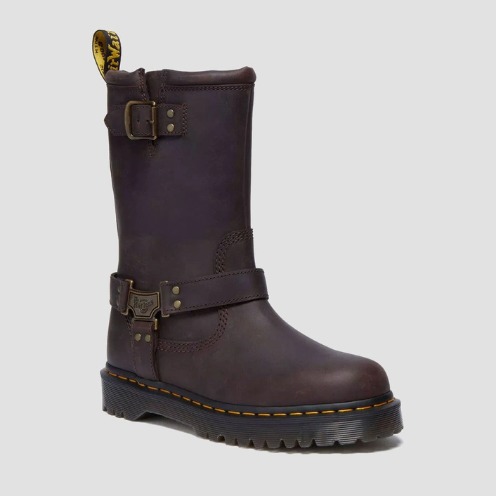 Dr. Martens байкерські черевики Anistone Hi темно-коричневі 31901201