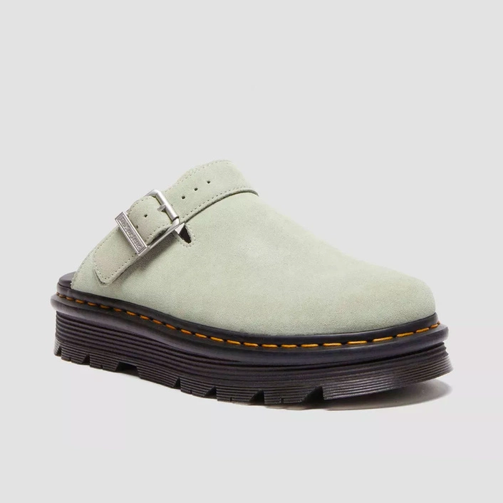 Dr. Martens мюлі на платформі Zebzag Slingback замшеві зелені 31937300