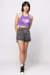 Kaotiko Purple Yin Yang Heart Top
