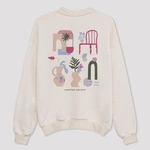 Kaotiko Унісекс Світшот Бежевий Crew Marrakech Organic Cotton AO026-01S-G002