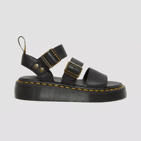 Dr. Martens сандалі на платформі Gryphon Quad чорні жіночі 25720001