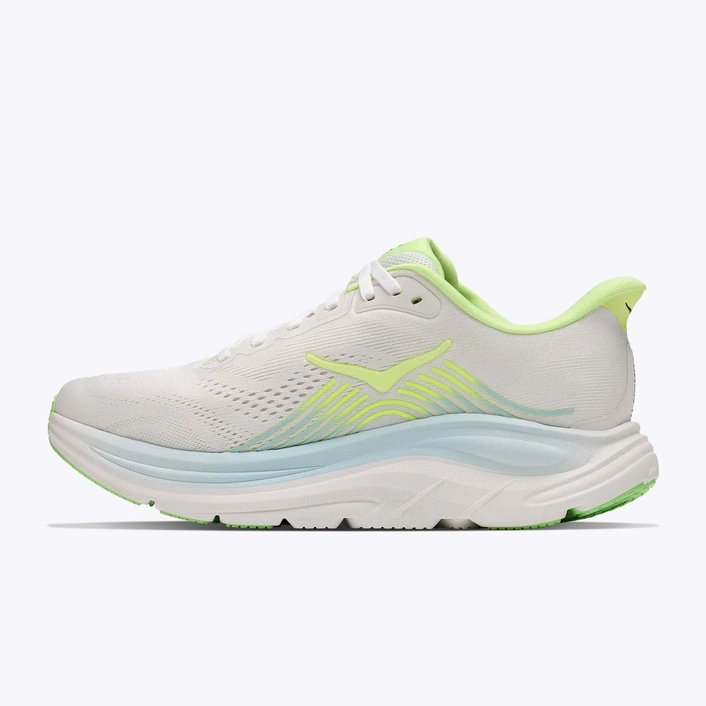 HOKA Clifton 11 жіночі кросівки для бігу Frost/Neon Yuzu