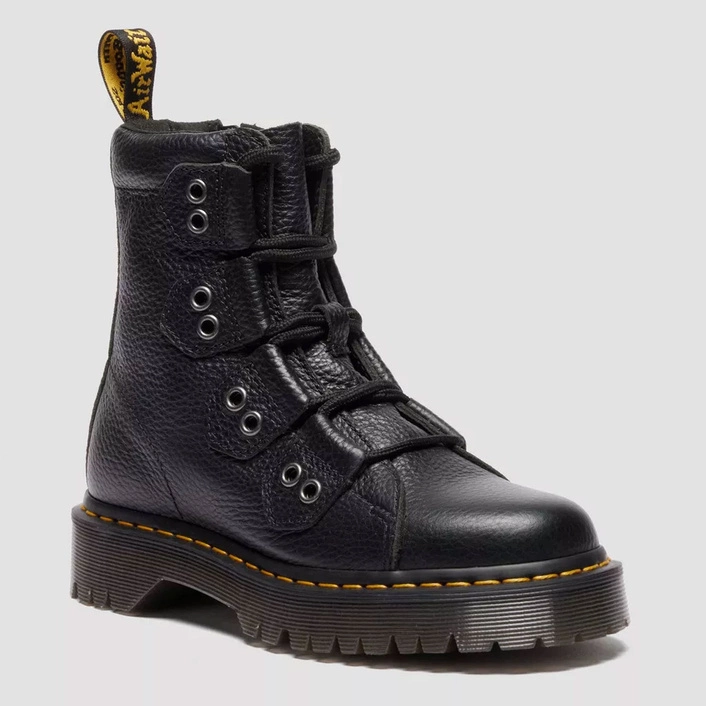 Dr. Martens жіночі черевики 1460 Bex Milled Nappa зі шнурівкою до носка чорні 41750001