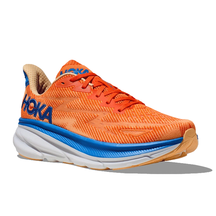 Hoka MEN'S CLIFTON 9 VIBRANT ORANGE/IMPALA