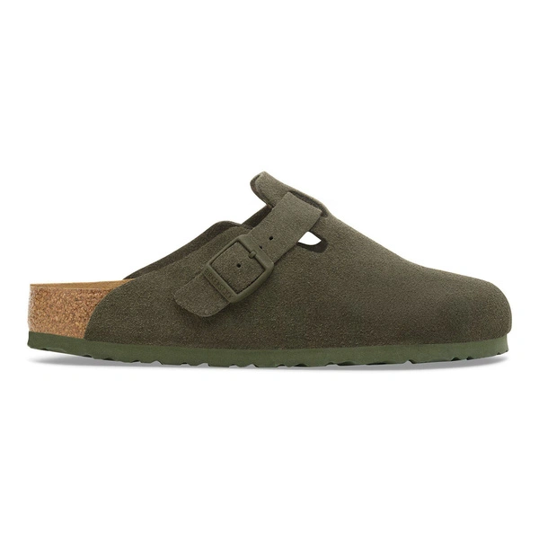 Birkenstock Boston Suede Leather Thyme 1024714 (Вузькі)