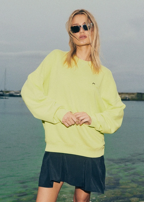 Чоловічий світшот Coalition CLTN CREWNECK – лаймовий