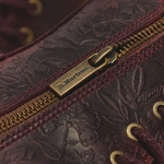 Dr. Martens жіночі черевики на платформі Jadon Floral Emboss Crazy Horse вишневі 43558600
