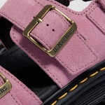 Dr. Martens сандалі на платформі Zebzag замшеві пудрово-рожеві жіночі 42689650