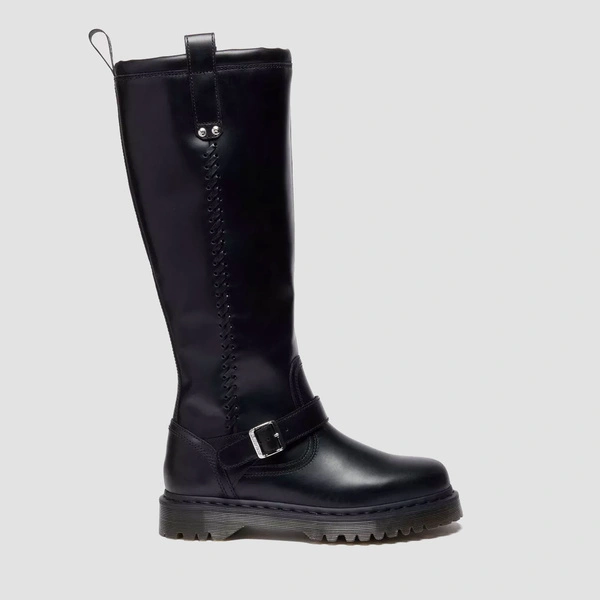 Dr. Martens високі байкерські чоботи Anistone Knee High Orleans чорні 42669001