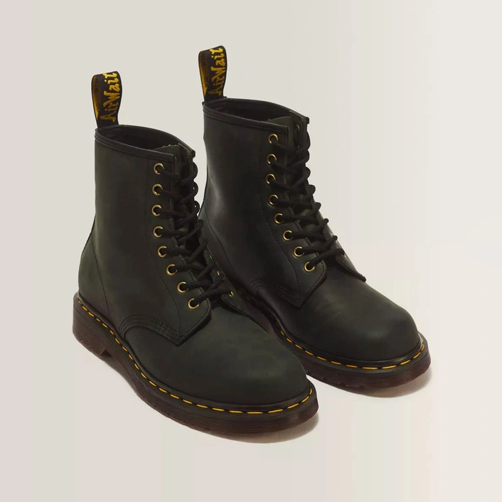 Dr. Martens черевики 1460 Crazy Horse зелені 11822300