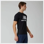 New Balance SS T-SHIRT ESSENTIALS STACKED LOGO BLACK