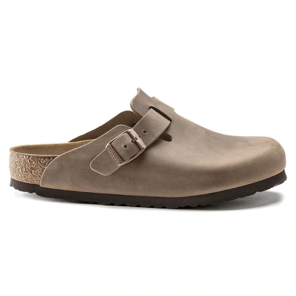 Birkenstock Boston Oiled Leather Unisex Tobacco Brown 960813 (Вузькі)