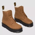 Dr. Martens зимові черевики без шнурків Zebzag Laceless утеплені нубукові світло-коричневі 42019200